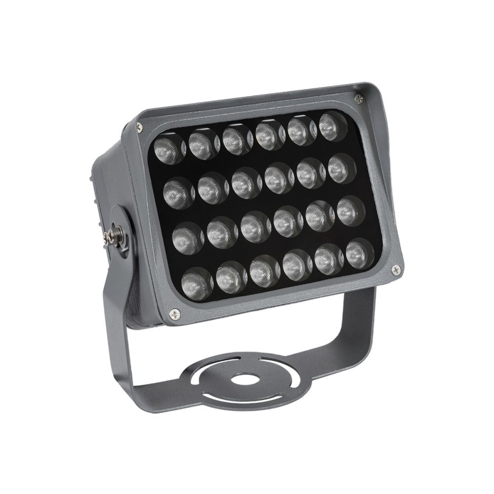 GLOBOSTAR® FLOODXENA 90132 Προβολέας Σποτ Wall Washer LED 24W 2040lm 10° AC 220-240V Αδιάβροχο IP65 Φούξια - Bridgelux SMD Chip - Γκρι Ανθρακί - Μ18 x Π13.5 x Υ18cm - 3 Χρόνια Εγγύηση