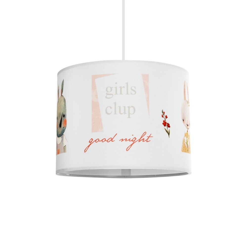 GLOBOSTAR® GIRLSCLUB 204-0010 Παιδικό Κρεμαστό Φωτιστικό Οροφής με Ντουί 1 x E27 AC 220-240V IP20 - Πολύχρωμο - Μ28 x Π28 x Υ24cm