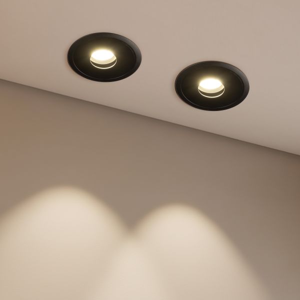 kelvo® PINADO KLV-101-0126 Χωνευτό Downlight Σποτ LED 7W 840lm 15° AC 220-240V IP20 Θερμό Λευκό 2700K - Bridgelux COB Chip & TÜV SÜD Driver - Μαύρο Ματ - Μ8.3 x Π8.3 x Υ8.16cm / Q7.3cm - 5 Χρόνια Εγγύηση