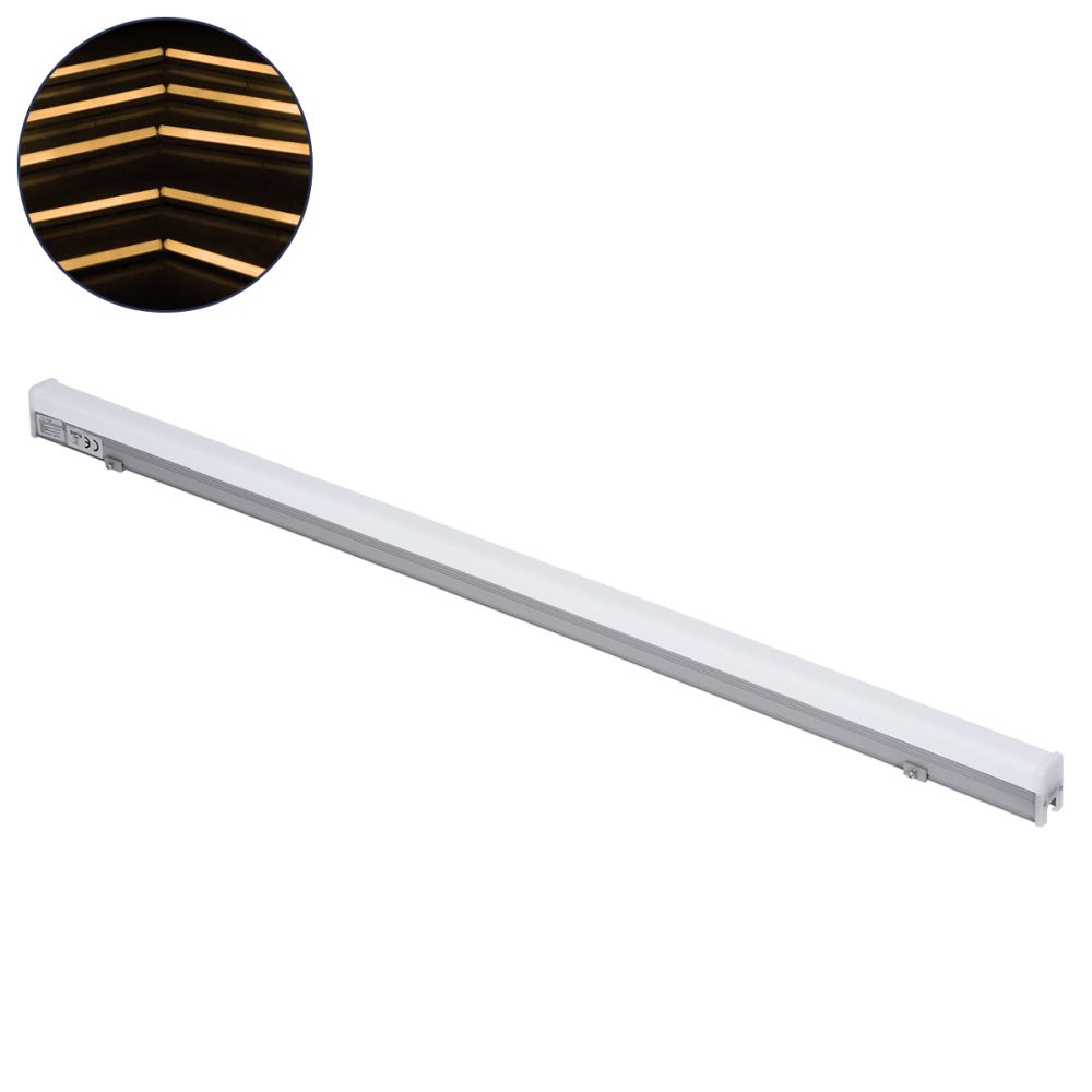 GLOBOSTAR® DIGIBAR 90213 Ψηφιακή Pixel Addressable Facade Μπάρα LED 12W 840lm 180° DC 24V Αδιάβροχο IP65 8 x Pixel Θερμό Λευκό 2700K Dimmable DMX512 SPI/TTL Protocol IC UCS512C0 - Bridgelux SMD Chip - Ασημί με Λευκό Γαλακτερό Κάλυμμα - Μ100 x Π3 x Υ4.5cm 