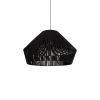 GLOBOSTAR® NUI 205-0062 Boho Κρεμαστό Φωτιστικό Οροφής με Ντουί 1 x E27 AC 220-240V IP20 - Μαύρο - M60 x Π60 x Υ41cm