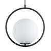 GLOBOSTAR® MADRID 00931 Μοντέρνο Κρεμαστό Φωτιστικό Οροφής με Ντουί 1 x E27 AC 220-240V IP20 - Μαύρο & Λευκό - Μ30 x Π20 x Υ30cm