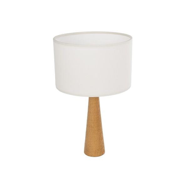 GLOBOSTAR® COBRA 204-0066 Μοντέρνο Επιτραπέζιο Φωτιστικό Πορτατίφ με Ντουί 1 x E27 AC 220-240V IP20 - Μπεζ & Λευκό - Μ24 x Π24 x Υ39cm