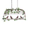 GLOBOSTAR® NEST 01645 Vintage Κρεμαστό Φωτιστικό Οροφής με Ντουί 2 x E27 AC 220-240V IP20 - Χάλκινο & Πράσινο - Μ76 x Π36 x Y37cm