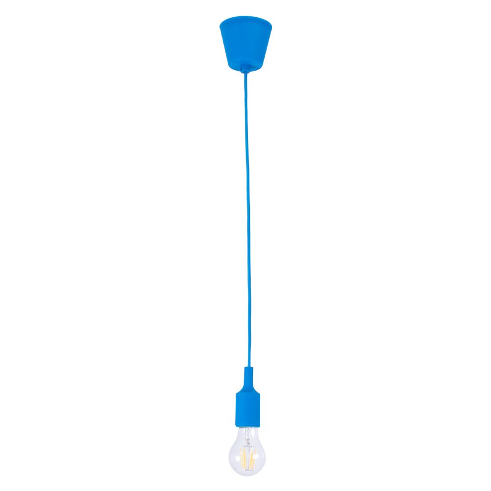 GLOBOSTAR® CABLITO 61558 Μοντέρνο Κρεμαστό Φωτιστικό Οροφής με Ντουί 1 x E27 AC 220-240V IP20 - Μπλε - Μ4 x Π4 x Υ110cm