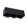 GLOBOSTAR® MAGMA 60628 Μοντέρνο Φωτιστικό Οροφής με Ντουί 3 x GU10 AC 220-240V IP20 - Μαύρο - Μ45 x Π15 x Υ13cm