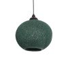 GLOBOSTAR® SOLEI 205-0015 Boho Κρεμαστό Φωτιστικό Οροφής με Ντουί 1 x E27 AC 220-240V IP20 - Πράσινο - M20 x Π20 x Υ25cm