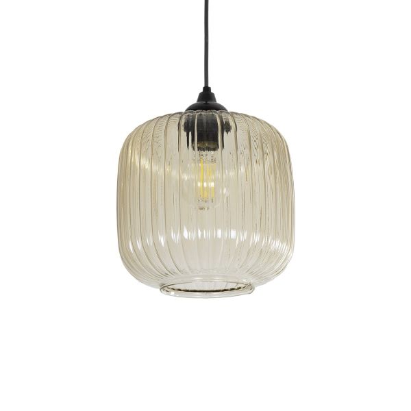 GLOBOSTAR® MELONI 206-0016 Μοντέρνο Κρεμαστό Φωτιστικό Οροφής με Ντουί 1 x E27 AC 220-240V IP20 - Mελί - Μ20 x Π20 x Υ24cm