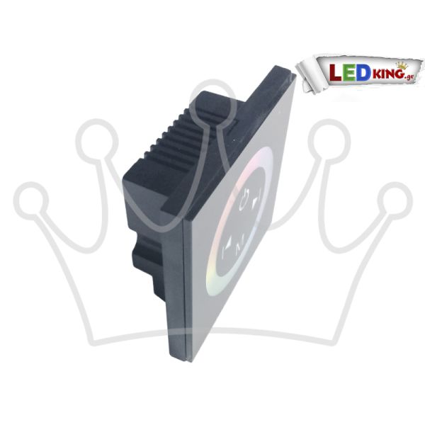 LED RGB Controller Μαύρο Τοίχου Αφής 12v (144w) - 24v (288w) DC GloboStar 77409