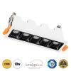 GLOBOSTAR® LUMINAR 60319 Χωνευτό Downlight Σποτ LED 10W 1350lm 36° AC 220-240V IP20 Θερμό Λευκό 2700K - Osram SMD Chip & TÜV SÜD Driver - Λευκό & Μαύρο Ματ - Μ14.8 x Π4.3 x Υ4.5cm / Q13.5 x 3.5cm - 5 Χρόνια Εγγύηση
