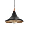 GLOBOSTAR® BELFRY 203-0077 Μοντέρνο Κρεμαστό Φωτιστικό Οροφής με Ντουί 1 x E27 AC 220-240V IP20 - Μαύρο & Χρυσό - Μ29.5 x Π29.5 x Υ22cm