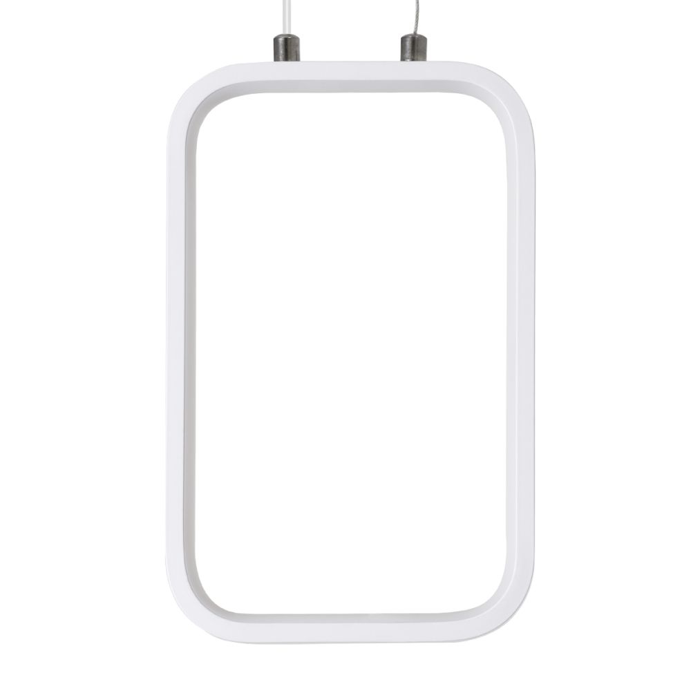 GLOBOSTAR® DEROBA 61299 Μοντέρνο Κρεμαστό Φωτιστικό Οροφής LED 12W 1320lm 360° AC 220-240V IP20 Ρυθμιζόμενο Λευκό CCT με On/Off 2700K/4500K/6000K - Lumileds SMD Chip - Λευκό Ματ - Μ16 x Π1.6 x Υ25.5cm - 3 Χρόνια Εγγύηση