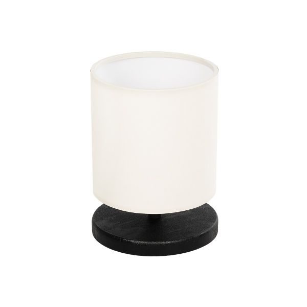 GLOBOSTAR® MINNIE 204-0062 Μοντέρνο Επιτραπέζιο Φωτιστικό Πορτατίφ με Ντουί 1 x E14 AC 220-240V IP20 - Μαύρο & Μπεζ - Μ15 x Π15 x Υ21cm