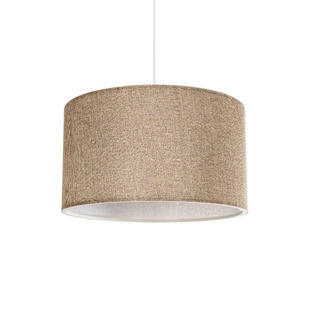 GLOBOSTAR® LOFTY 204-0090 Μοντέρνο Κρεμαστό Φωτιστικό Οροφής με Ντουί 1 x E27 AC 220-240V IP20 - Μπεζ - Μ37 x Π37 x Υ21cm