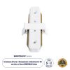 GloboStar® 2L-EUROTRACK 60848 Αντάπτορας Ι(Γιώτα) - Μονοφασικός 2 Καλωδίων για όλες τις Ράγες EUROTRACK AC 220-240V Μ8 x Π4 x Υ2cm - EUROTRACK® System 1L+1N - Θερμοπλαστικό - Λευκό - 5 Χρόνια Εγγύηση