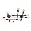 GLOBOSTAR® PIPING 00668-1 Vintage Φωτιστικό Οροφής με Ντουί 12 x E27 AC 220-240V IP20 - Χάλκινο - Μ78.5 x Π9.5 x Υ64cm