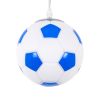 GLOBOSTAR® FOOTBALL 00644 Παιδικό Κρεμαστό Φωτιστικό Οροφής με Ντουί 1 x E27 AC 220-240V IP20 - Λευκό & Μπλε - Μ15 x Π15 x Y18cm