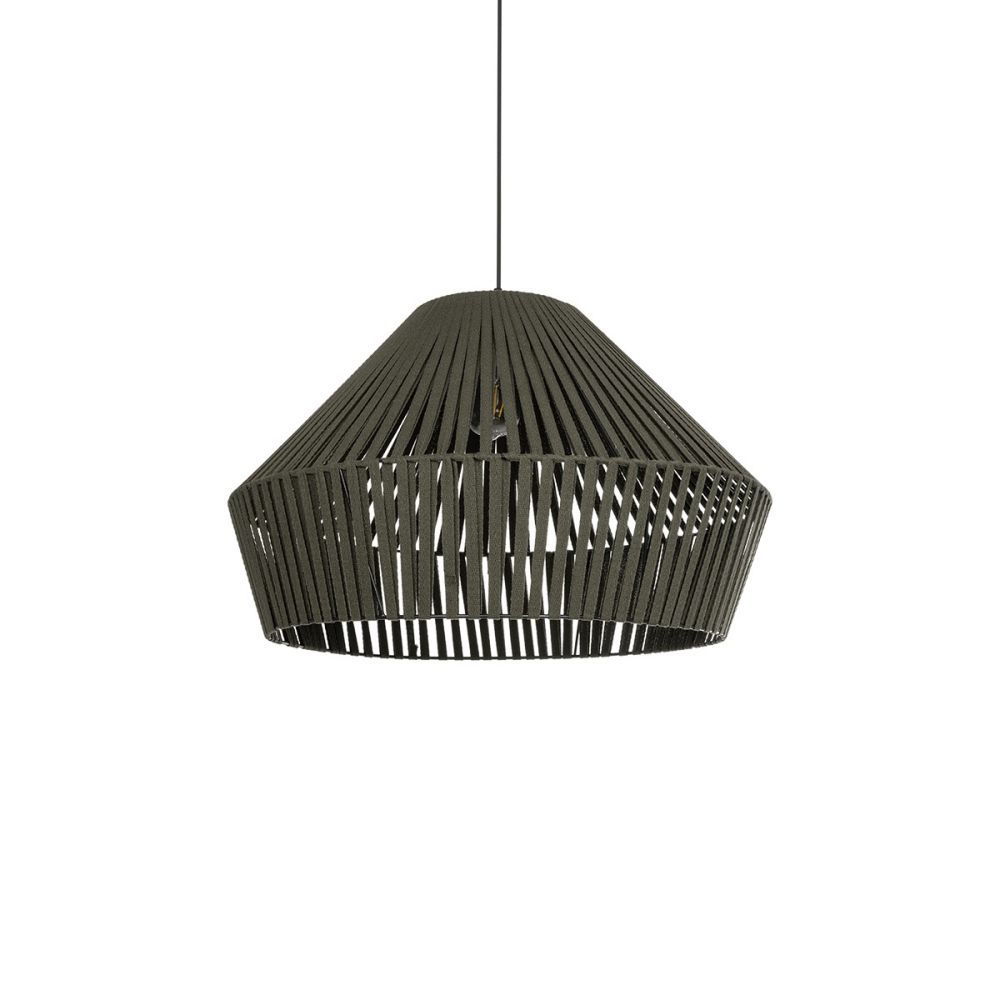 GLOBOSTAR® NUI 205-0070 Boho Κρεμαστό Φωτιστικό Οροφής με Ντουί 1 x E27 AC 220-240V IP20 - Πρασίνο - M60 x Π60 x Υ41cm