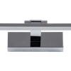 GLOBOSTAR® ELLIS 60445 Μοντέρνο Φωτιστικό Τοίχου - Απλίκα Καθρέπτη Μπάνιου LED 12W 1400lm 120° AC 220-240V IP44 Φυσικό Λευκό 4500K - Lumileds SMD Chip & TÜV SÜD Driver - Νίκελ Χρώμιο - Μ60 x Π16 x Υ6cm - 3 Χρόνια Εγγύηση