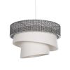 GLOBOSTAR® SIERA 203-0170 Μοντέρνο Κρεμαστό Φωτιστικό Οροφής με Ντουί 1 x E27 AC 220-240V IP20 - Μαύρο & Λευκό - Μ38 x Π38 x Υ26cm