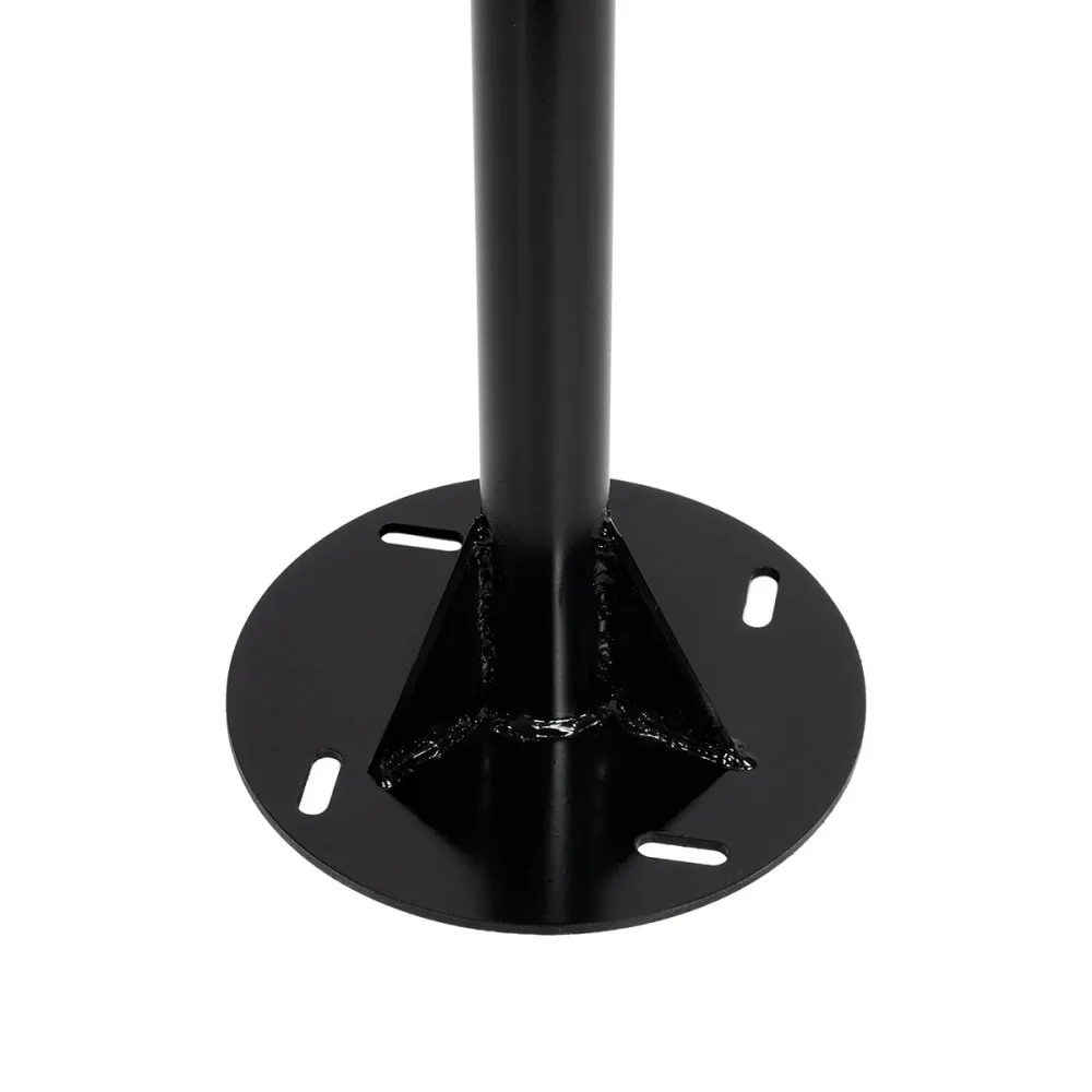 GLOBOSTAR® HELIOS-280 GLB-000-0002 Μεταλλικός Γαλβανισμένος Στύλος Φωτισμού για Φωτοβολταϊκό Προβολέα Εξωτερικού Χώρου - RAL 9005 Μαύρο Ματ - Μ35 × Π25 × Υ280cm