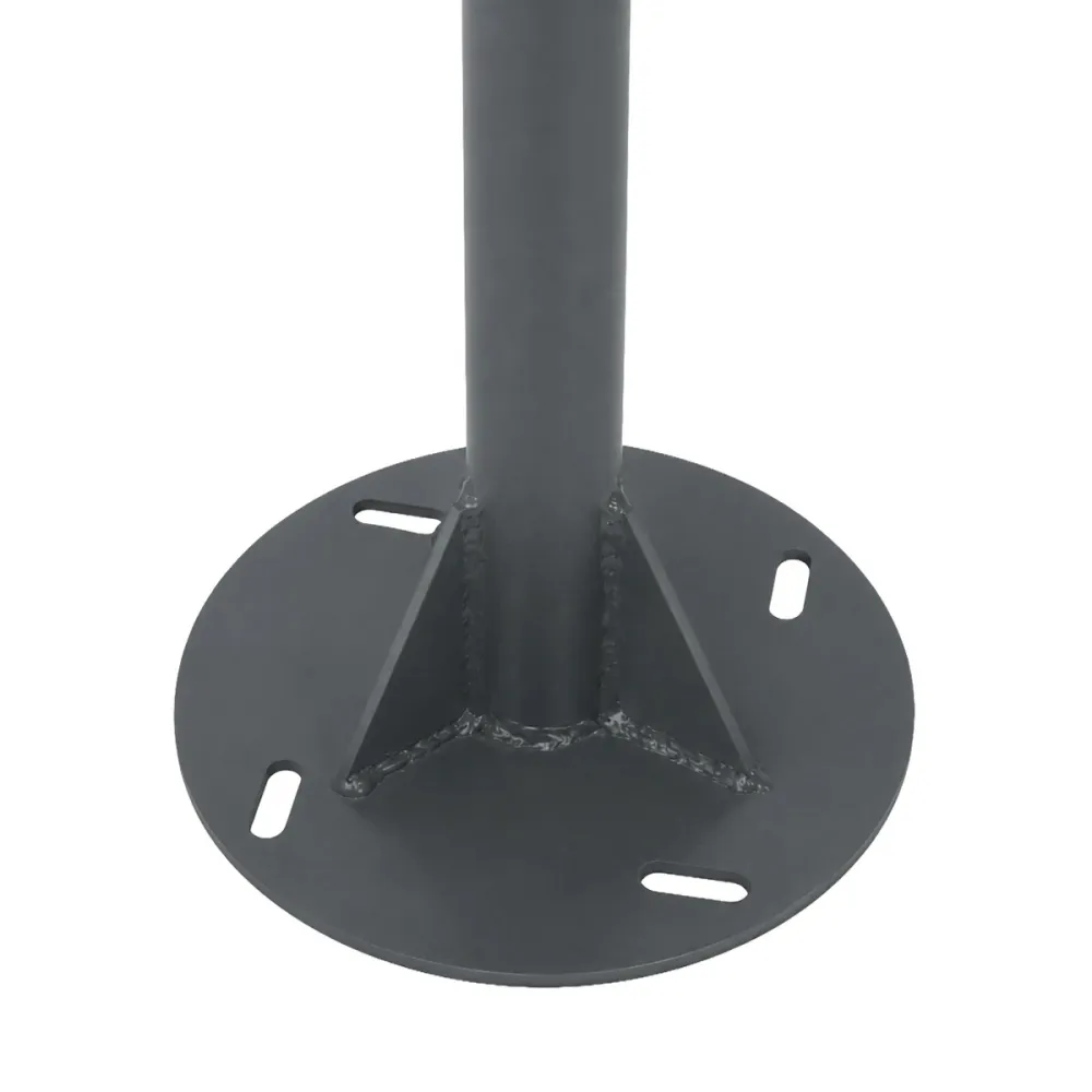 GLOBOSTAR® HELIOS-280 GLB-000-0003 Μεταλλικός Γαλβανισμένος Στύλος Φωτισμού για Φωτοβολταϊκό Προβολέα Εξωτερικού Χώρου - RAL 7016 Γκρι Ανθρακί - Μ35 × Π25 × Υ280cm