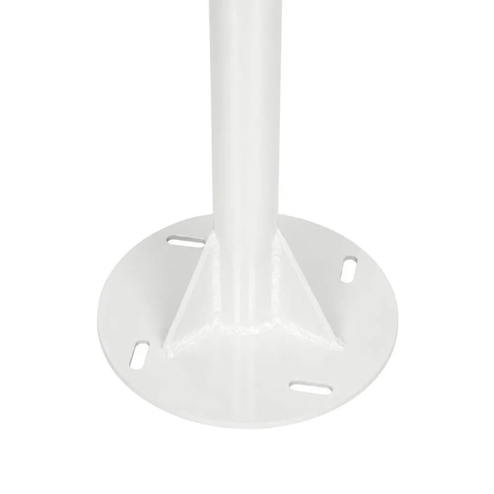 GLOBOSTAR® HELIOS-280 GLB-000-0004 Μεταλλικός Γαλβανισμένος Στύλος Φωτισμού για Φωτοβολταϊκό Προβολέα Εξωτερικού Χώρου - RAL 9016 Λευκό Ματ - Μ35 × Π25 × Υ280cm