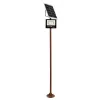 GLOBOSTAR® HELIOS-280 GLB-000-0005 Μεταλλικός Γαλβανισμένος Στύλος Φωτισμού για Φωτοβολταϊκό Προβολέα Εξωτερικού Χώρου - RAL 8004 Corten Καφε Ματ - Μ35 × Π25 × Υ280cm