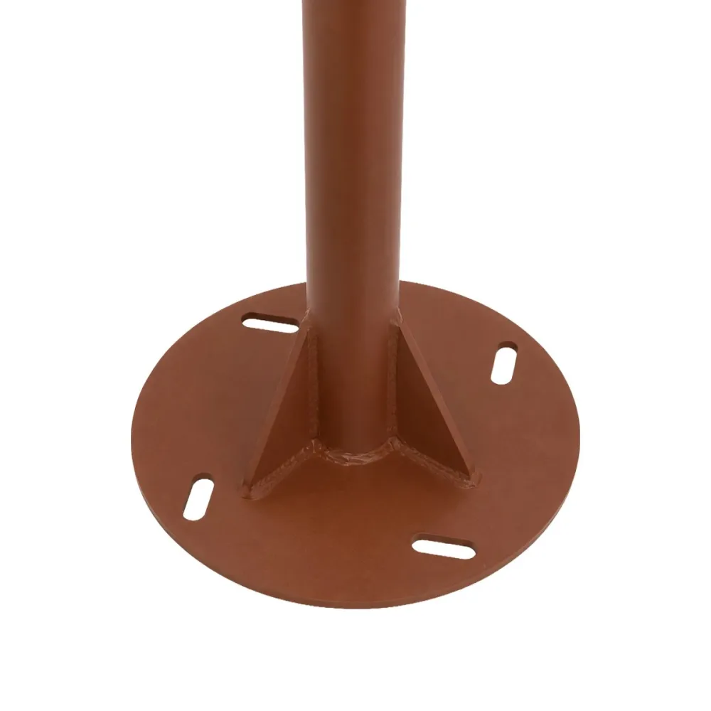 GLOBOSTAR® HELIOS-280 GLB-000-0005 Μεταλλικός Γαλβανισμένος Στύλος Φωτισμού για Φωτοβολταϊκό Προβολέα Εξωτερικού Χώρου - RAL 8004 Corten Καφε Ματ - Μ35 × Π25 × Υ280cm