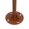 GLOBOSTAR® HELIOS-280 GLB-000-0005 Μεταλλικός Γαλβανισμένος Στύλος Φωτισμού για Φωτοβολταϊκό Προβολέα Εξωτερικού Χώρου - RAL 8004 Corten Καφε Ματ - Μ35 × Π25 × Υ280cm