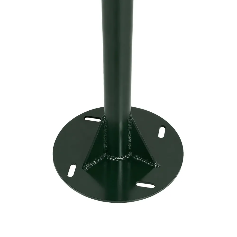 GLOBOSTAR® HELIOS-280 GLB-000-0006 Μεταλλικός Γαλβανισμένος Στύλος Φωτισμού για Φωτοβολταϊκό Προβολέα Εξωτερικού Χώρου - RAL 6009 Κυπαρίσσι Ματ - Μ35 × Π25 × Υ280cm
