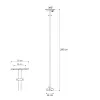 GLOBOSTAR® HELIOS-280 GLB-000-0006 Μεταλλικός Γαλβανισμένος Στύλος Φωτισμού για Φωτοβολταϊκό Προβολέα Εξωτερικού Χώρου - RAL 6009 Κυπαρίσσι Ματ - Μ35 × Π25 × Υ280cm