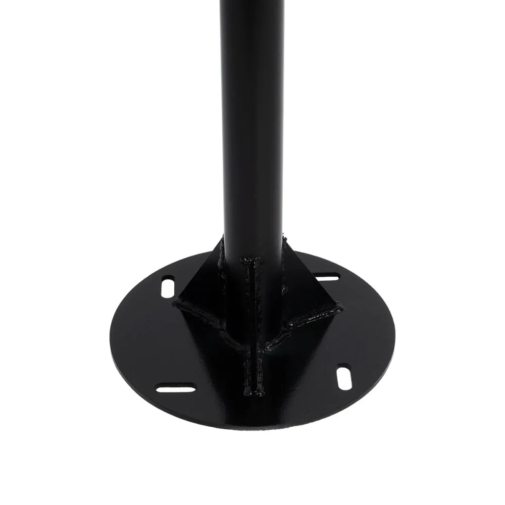 GLOBOSTAR® URBANO-280 GLB-000-0008 Μεταλλικός Γαλβανισμένος Στύλος Φωτισμού για Φωτοβολταϊκό Φωτιστικό Δρόμου Εξωτερικού Χώρου - RAL 9005 Μαύρο Ματ - Μ84 x Π25 x Υ280cm
