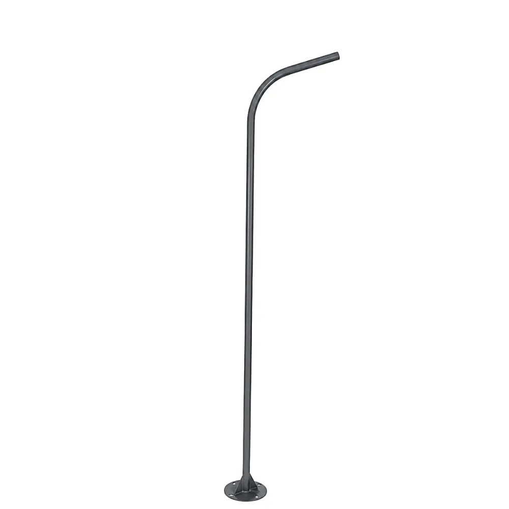 GLOBOSTAR® URBANO-280 GLB-000-0009 Μεταλλικός Γαλβανισμένος Στύλος Φωτισμού για Φωτοβολταϊκό Φωτιστικό Δρόμου Εξωτερικού Χώρου - RAL 7016 Γκρι Ανθρακί - Μ84 x Π25 x Υ280cm