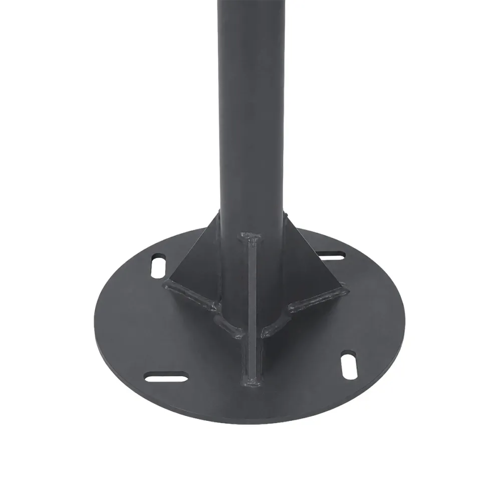 GLOBOSTAR® URBANO-280 GLB-000-0009 Μεταλλικός Γαλβανισμένος Στύλος Φωτισμού για Φωτοβολταϊκό Φωτιστικό Δρόμου Εξωτερικού Χώρου - RAL 7016 Γκρι Ανθρακί - Μ84 x Π25 x Υ280cm