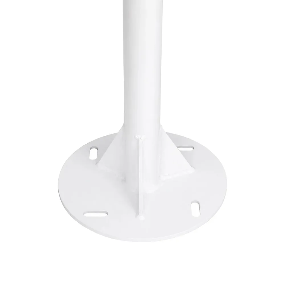 GLOBOSTAR® URBANO-280 GLB-000-0010 Μεταλλικός Γαλβανισμένος Στύλος Φωτισμού για Φωτοβολταϊκό Φωτιστικό Δρόμου Εξωτερικού Χώρου - RAL 9016 Λευκό Ματ - Μ84 x Π25 x Υ280cm