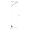 GLOBOSTAR® URBANO-280 GLB-000-0010 Μεταλλικός Γαλβανισμένος Στύλος Φωτισμού για Φωτοβολταϊκό Φωτιστικό Δρόμου Εξωτερικού Χώρου - RAL 9016 Λευκό Ματ - Μ84 x Π25 x Υ280cm
