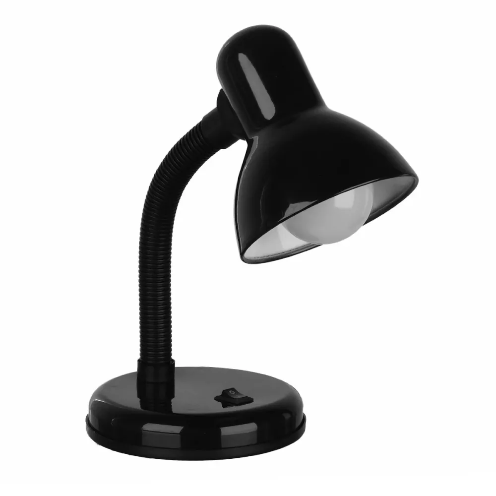 GLOBOSTAR® STUDENT GLB-102-0007 Μοντέρνο Επιτραπέζιο Φωτιστικό Πορτατίφ με Ντουί 1 x E27 AC 220-240V IP20 - Μαύρο - Μ14 x Π14 x Υ32cm