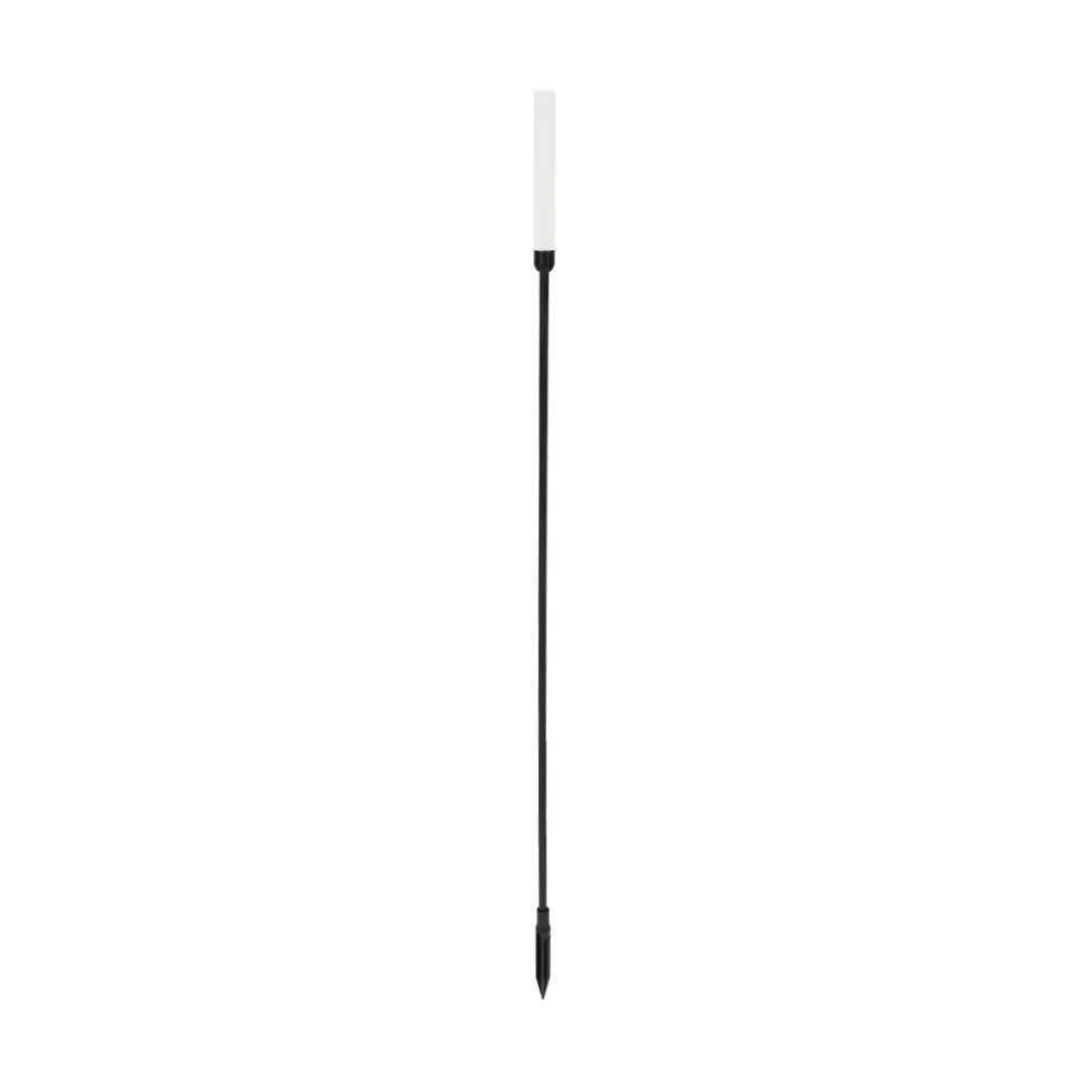GLOBOSTAR® REED GLB-103-0006 Φωτιστικό Κολωνάκι Κήπου με Καρφωτή Βάση LED 2W 180lm 360° DC 24V Αδιάβροχο IP65 Θερμό Λευκό 2700K - Sanan SMD Chip - Μαύρο Ματ - Μ2 x Π2 x Υ100cm - 3 Χρόνια Εγγύηση