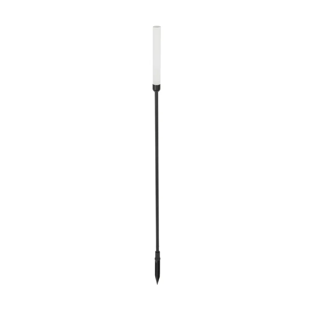 GLOBOSTAR® REED GLB-103-0007 Φωτιστικό Κολωνάκι Κήπου με Καρφωτή Βάση LED 2W 180lm 360° DC 24V Αδιάβροχο IP65 Θερμό Λευκό 2700K - Sanan SMD Chip - Μαύρο Ματ - Μ2 x Π2 x Υ80cm - 3 Χρόνια Εγγύηση