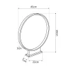 GLOBOSTAR® LUNEA GLB-103-0009 Φωτιστικό Κολωνάκι Κήπου LED 15W 1350lm 120° AC 220-240V Αδιάβροχο IP65 Θερμό Λευκό 2700K - Sanan SMD Chip - Μαύρο Ματ - Μ45 x Π7 x Υ50cm - 3 Χρόνια Εγγύηση