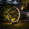 GLOBOSTAR® LUNEA GLB-103-0009 Φωτιστικό Κολωνάκι Κήπου LED 15W 1350lm 120° AC 220-240V Αδιάβροχο IP65 Θερμό Λευκό 2700K - Sanan SMD Chip - Μαύρο Ματ - Μ45 x Π7 x Υ50cm - 3 Χρόνια Εγγύηση