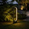 GLOBOSTAR® LUNEA GLB-103-0010 Φωτιστικό Κολωνάκι Κήπου LED 15W 1350lm 120° AC 220-240V Αδιάβροχο IP65 Θερμό Λευκό 2700K - Sanan SMD Chip - Μαύρο Ματ - Μ22 x Π7 x Υ60cm - 3 Χρόνια Εγγύηση