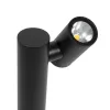 GLOBOSTAR® STEM GLB-103-0012 Φωτιστικό Κολωνάκι Κήπου LED 12W 1080lm 60° AC 220-240V Αδιάβροχο IP65 Θερμό Λευκό 2700K - Sanan SMD Chip - Μαύρο Ματ - Μ12 x Π18 x Υ60cm - 3 Χρόνια Εγγύηση