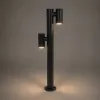 GLOBOSTAR® STEM GLB-103-0013 Φωτιστικό Κολωνάκι Κήπου LED 24W 2160lm 60° AC 220-240V Αδιάβροχο IP65 Θερμό Λευκό 2700K - Sanan SMD Chip - Μαύρο Ματ - Μ12 x Π25 x Υ80cm - 3 Χρόνια Εγγύηση