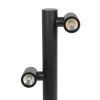 GLOBOSTAR® STEM GLB-103-0013 Φωτιστικό Κολωνάκι Κήπου LED 24W 2160lm 60° AC 220-240V Αδιάβροχο IP65 Θερμό Λευκό 2700K - Sanan SMD Chip - Μαύρο Ματ - Μ12 x Π25 x Υ80cm - 3 Χρόνια Εγγύηση