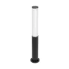 GLOBOSTAR® CYLIS GLB-103-0014 Φωτιστικό Κολωνάκι Κήπου LED 15W 1350lm 360° AC 220-240V Αδιάβροχο IP65 Θερμό Λευκό 2700K - Sanan SMD Chip - Μαύρο Ματ - Μ13 x Π13 x Υ80cm - 3 Χρόνια Εγγύηση