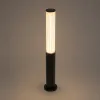 GLOBOSTAR® CYLIS GLB-103-0014 Φωτιστικό Κολωνάκι Κήπου LED 15W 1350lm 360° AC 220-240V Αδιάβροχο IP65 Θερμό Λευκό 2700K - Sanan SMD Chip - Μαύρο Ματ - Μ13 x Π13 x Υ80cm - 3 Χρόνια Εγγύηση