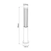 GLOBOSTAR® CYLIS GLB-103-0014 Φωτιστικό Κολωνάκι Κήπου LED 15W 1350lm 360° AC 220-240V Αδιάβροχο IP65 Θερμό Λευκό 2700K - Sanan SMD Chip - Μαύρο Ματ - Μ13 x Π13 x Υ80cm - 3 Χρόνια Εγγύηση