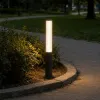 GLOBOSTAR® CYLIS GLB-103-0014 Φωτιστικό Κολωνάκι Κήπου LED 15W 1350lm 360° AC 220-240V Αδιάβροχο IP65 Θερμό Λευκό 2700K - Sanan SMD Chip - Μαύρο Ματ - Μ13 x Π13 x Υ80cm - 3 Χρόνια Εγγύηση